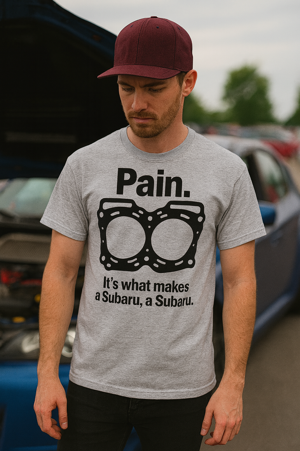 Subaru Pain T-Shirt - Black Print